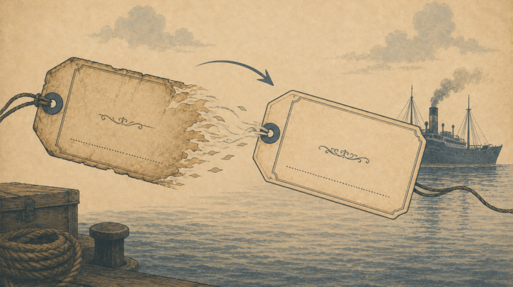 Illustration of a French-Canadian surname being anglicized after migration to the United States
