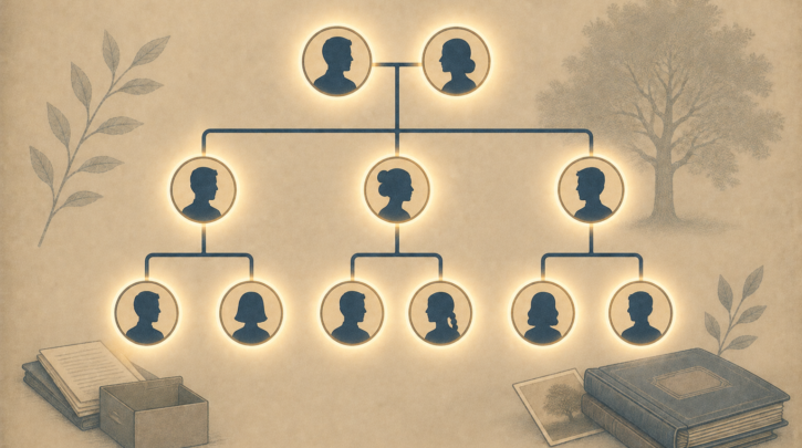 Illustration of the PRDH-IGD family reconstruction database