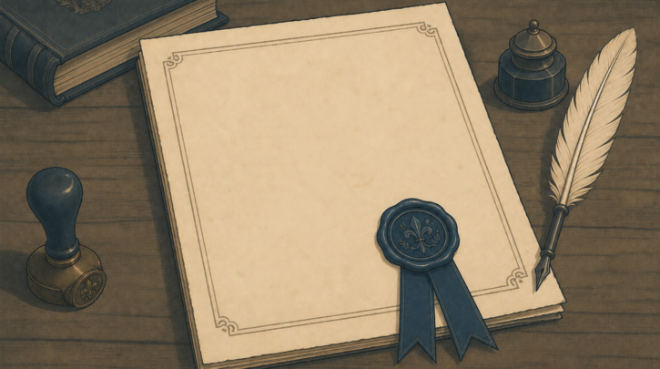 Illustration of a Québec notarial marriage contract